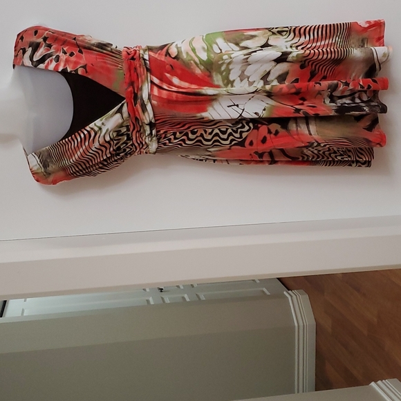 Flattering fit! Clientele Swingy Dress Tie Back Med 36-38 bust - Picture 3 of 13